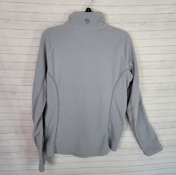 MOUNTAIN HARDWEAR GRAY FLEECE QUARTER ZIP PULLOVER, SZ MEDIUM - Picture 8 of 9
